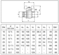 ���� ������� Oventrop Optibal 1"�� DN-25 PN 16 ��������������, ����� �������, ������ 1076308