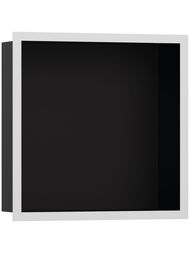 Шкаф-ниша Hansgrohe XtraStoris Individual 56098700 300х300х100 рама матовый белый/короб матов.черный