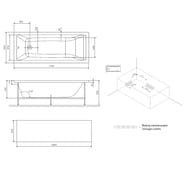 ����� ��������� AM.PM Gem (1700�700�590) �������������, ����� W93A-170-070W-A