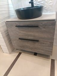 Уценка! Тумба с раковиной Aquanet Nova Lite 75 (747х650х450) подвесная, 2 ящика, цвет: дуб рошелье