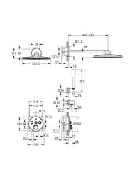 Душевая система Grohe SmartControl 34709000 смеситель, верхний и ручной душ, хром — изображение 3
