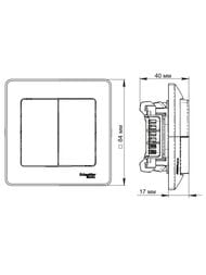����������� Systeme Electric GLOSSA 2-��������� � ����� ������� ����� 5 GSL000252