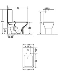 ������ ��������� AQUAme Rimless � �������� SoftClose, 615x350x410��, ����� ������ AQM1004