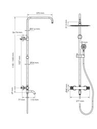 Душевая система WasserKRAFT Muritz 98101.121.347BN термостат с изливом, никель — миниатюра 3