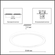 ���������/������������ ���������� Sonex Mitra LED Nebula White 7790/24L, �����