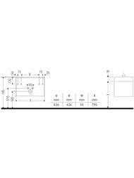 Тумба под умывальник Duravit Ketho.2 440x634x455 подвесная, 1 отсек, графит матовый K25082049490000 — изображение 2