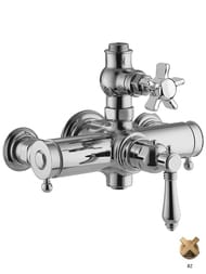 Смеситель Nicolazzi Thermostatico для душа настенный, термостат, ручки El Capitan, бронза 4917BZ69