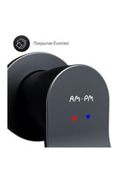 Смеситель AM.PM X-Joy для умывальника, монтируемый в стену, черный  F85A72622