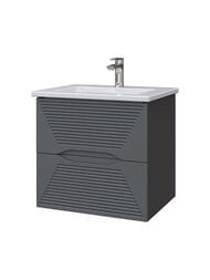 Тумба под раковину Caprigo MODO-Terza 60 574х565х452 подвесная, 2 ящика, цвет графит 35611-SF-019