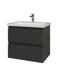 Тумба под раковину Caprigo Форте 65 графит 620х582х446 подвесная, 2 ящика 36110-SF-019