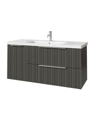 Тумба под раковину Caprigo RAIN 120 (1166х446х550) подвесная, 2 ящ, 1 дверь, Графит 36517L-SF019