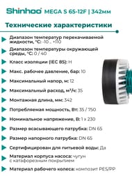 ����� �������������� SHINHOO MEGA S 65-12F 1x230�, DN 50/65, ���������, 71121008