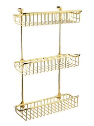 Migliore Complementi Полка-решетка большая тройная 40x15x60 см золото ML.COM-50.703.DO