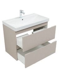 Тумба для раковины Aquanet Джейн 80 (800х455х637) подвесная, 2 ящика, цвет: бежевый 343977