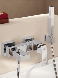 Смеситель Grohe Eurocube 23141000 для ванны/душа однорычажный, излив 174 мм, с душевым набором — изображение 2