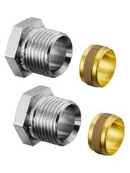 Присоединительный набор Oventrop Ofix CEP, Н ЕК, 1/2", 15, со стяжным кольцом, латунь 1028155