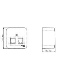 Розетка Systeme Electric BLANCA двойная компьютерная RJ45, кат.5e, с изол.пласт., белый BLNIA045451