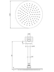 ������� ��� Gessi Ventaglio 250 ��, ����������, �������, ���� 63352.031