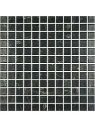 Мозаика Vidrepur Supreme Marquina (317х317) на сетке, черная (кв.м.) — миниатюра 1