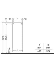 ����� ��������� Duravit Ketho 400�360�1320 ����� ������, ����� ������ KT1257R2222