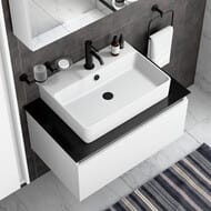 Смеситель для раковины VitrA Minimax Round A4353036EXP однорычажный матовый черный латунь