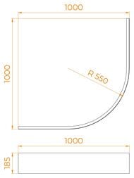 Панель для поддона RGW NР/STYLE-10 (1000х1000х185) фронтальная, полукруг, акрил, белая 16230410-00 — миниатюра 2