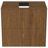 Тумба под раковину Ideal Standard CONCA (600x373x550) 2 ящика, темный орех, столеш с вырезом T3946Y5 — изображение 2