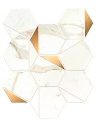 Мозаика Atlas Concorde Marvel Shine Calacatta Prestigio Gold Hex Shiny (251х290) A4WU (кв.м.)