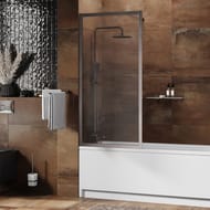 Шторка на ванну WasserKraft Abens 20W01-80 BN (800х1600) стекло прозрачное/профиль никель