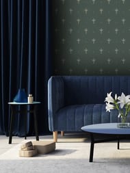 Обои виниловые на флизелине Zambaiti Satin Flowers IV (0,53х10,05) черный  Z66851 (рул.)