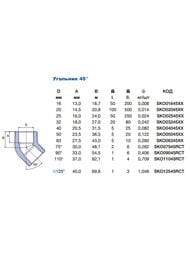 Угол 45° PPR Ekoplastik d20 цвет: серый SKO02045RCT