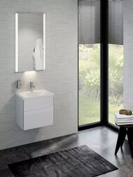 Тумба под раковину Keuco Reflex 496х347х450 подвесная,1 дверца, белый 34090210002