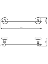 Migliore Mirella Полотенцедержатель 46 см хром 17251 (ML.MRL-M052.CR)