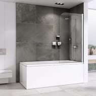 Шторка на ванну ABBER Ewiges Wasser AG52080 (800х1400) распашная, стекло 6мм прозрачное/хром