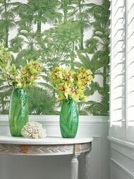 Обои бумажные Thibaut Tropics (0,69х8,22) зеленые T10103 (рулон)