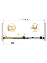 ������� ����� CEZARES STYLUS-SOFT (1475-1525x1950) BF-1-150-C-Cr ������ ����������, ������� ����