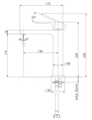 Смеситель для раковины Remer Absolute AU12A, хром — миниатюра 2