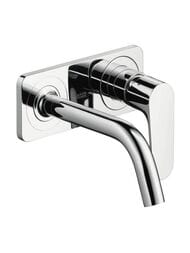 Смеситель Axor Citterio M 34112000 для умывальника настенный однозахватный, с панелью, излив 167 мм