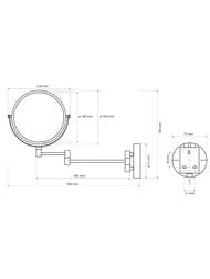 Зеркало косметическое Bemeta White 112201514 d=190мм, цвет: белый