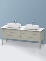 Тумба под 2 раковины Duravit Luv 1733х743х570 4 ящика, темно-серый матовый лак LU9567B6060
