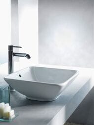 Раковина DURAVIT BACINO 420х420х165 без площадки под смес, перелив, крепление 0333420000