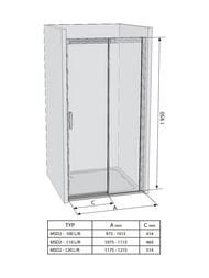 ������� ����� RAVAK MATRIX MSD2-110 R (1115�1950) ����������, �����+Transparent