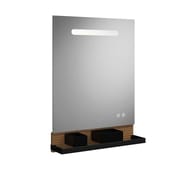 Зеркало Burgbad Fiumo 600х700х30 LED, USB, сенсор, обогрев, рейлинг, панель корица SFXP060FOT52