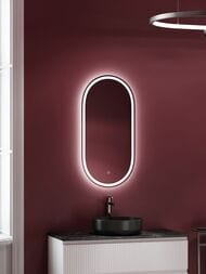 Зеркало SANCOS Oval (450х900) с LED подсветкой, сенсорный выключатель, пластиковый короб  OV45F