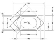 ����� ��������� Duravit D-Code 1900�900 6-�������� ����� 700138000000000
