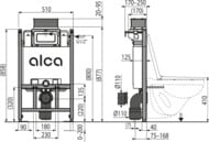 ����������� ��� ������� ALCAPLAST AM118/850 Sadro�odul ������ 85 ��