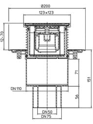 ���� HL 310Prblue ������������, DN50/75/110, 123�123��/115�115��