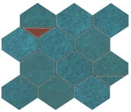 Мозаика Atlas Concorde Blaze Verdigris Mosaico Nest (258х294) синяя, 9BNV (кв.м.) — миниатюра 1