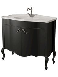 Тумба под раковину Caprigo Бурже 100 nero lucido 1018х928х470 2 двери 11026-020