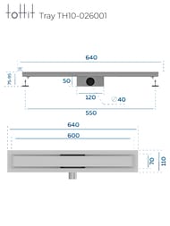 ������� ����� ��� ������ toHit Tray 600x100x75-95 ��������, ���. ������, ����. ����� TH10-026001
